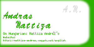 andras mattiza business card